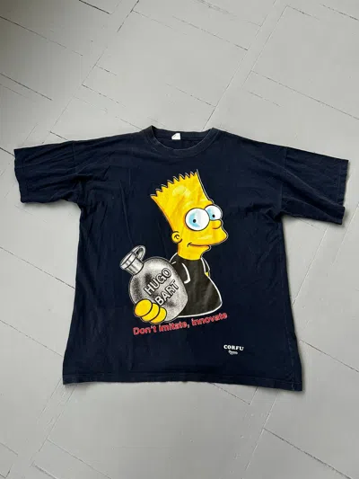 Pre-owned The Simpsons X Vintage Hugo Bart Simpsons T-shirt In Black