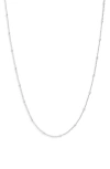 The Sis Kiss Baby Station Chain Necklace In Silver