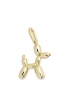 The Sis Kiss Balloon Dog Charm In Gold