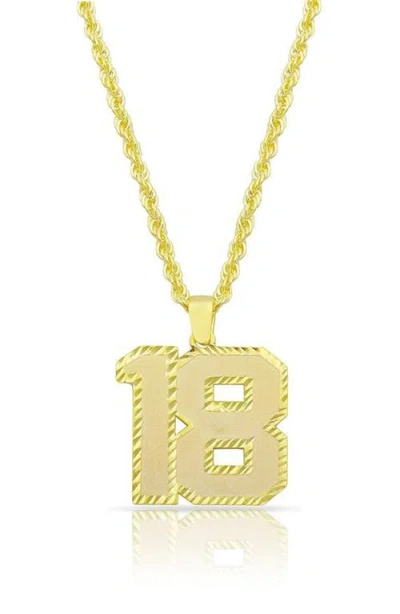 The Sis Kiss Game Day Pendant Necklace In Gold