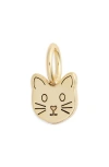 The Sis Kiss Kitten Charm In Gold