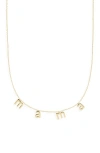 The Sis Kiss Lowercase Mama Necklace In Gold