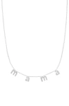 The Sis Kiss Lowercase Mama Necklace In Silver