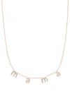 The Sis Kiss Lowercase Mama Necklace In Silver