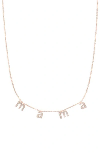 The Sis Kiss Lowercase Mama Necklace In Silver