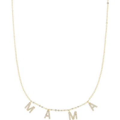 The Sis Kiss Mama Necklace In Gold