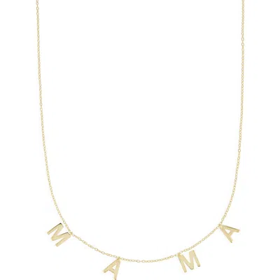 The Sis Kiss Mama Necklace In Gold