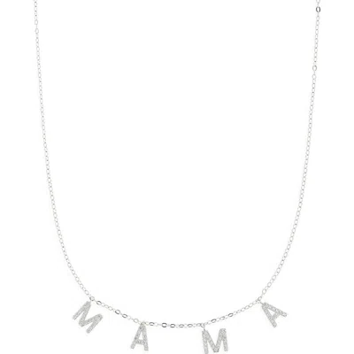 The Sis Kiss Mama Necklace In Silver