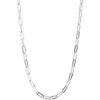The Sis Kiss Mini Paperclip Chain Necklace In Metallic