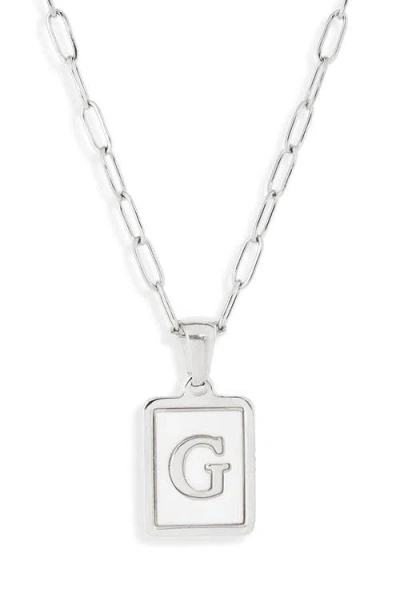 The Sis Kiss Ocean Drive Initial Pendant Necklace