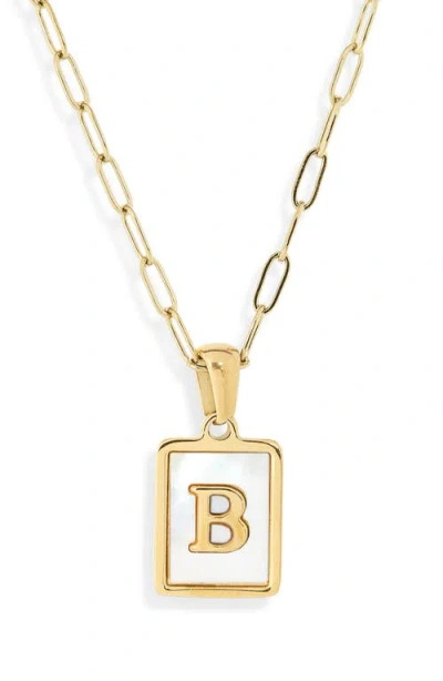 The Sis Kiss Ocean Drive Initial Pendant Necklace In Gold