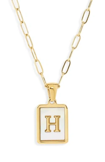 The Sis Kiss Ocean Drive Initial Pendant Necklace In Gold