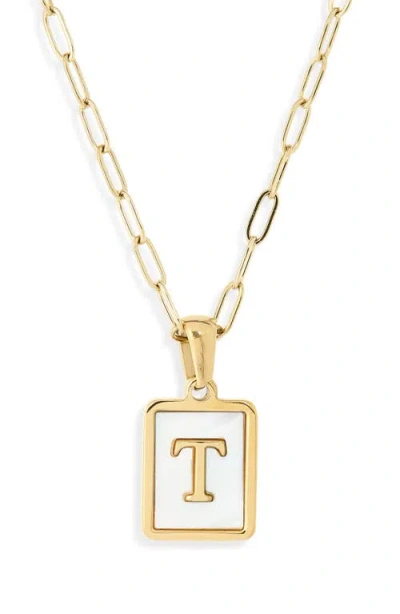 The Sis Kiss Ocean Drive Initial Pendant Necklace In Gold