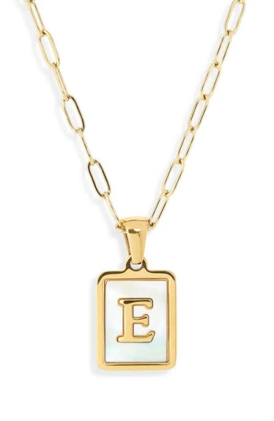 The Sis Kiss Ocean Drive Initial Pendant Necklace In Gold