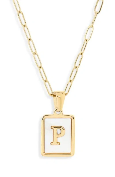 The Sis Kiss Ocean Drive Initial Pendant Necklace In Gold