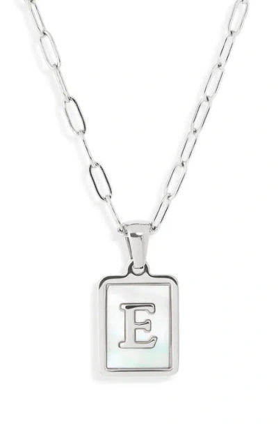 The Sis Kiss Ocean Drive Initial Pendant Necklace In Silver