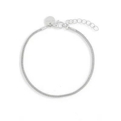 The Sis Kiss Sophia Snake Chain Bracelet In Gray