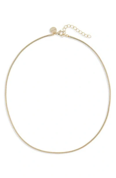 The Sis Kiss Sophia Snake Chain Necklace In Gold