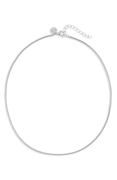 The Sis Kiss Sophia Snake Chain Necklace In Silver