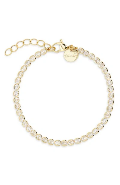 The Sis Kiss The Meg Tennis Bracelet In Gold