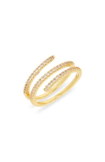The Sis Kiss Wrap Ring In Gold