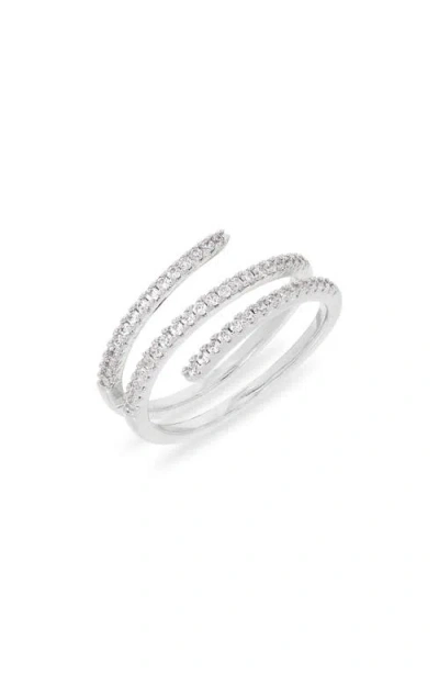 The Sis Kiss Wrap Ring In Silver