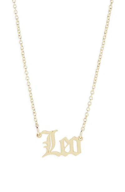 The Sis Kiss Zodiac Pendant Necklace In Gold