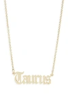 The Sis Kiss Zodiac Pendant Necklace In Gold