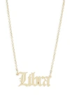 The Sis Kiss Zodiac Pendant Necklace In Gold