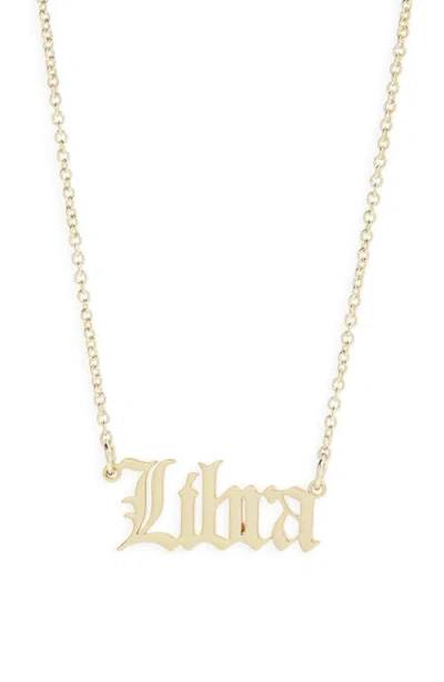 The Sis Kiss Zodiac Pendant Necklace In Gold