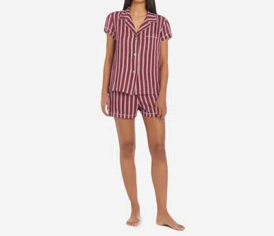 The Sleep Code Sasi Sustainable Tencel Pj Set In Nightshade Multi Stripe In Pink