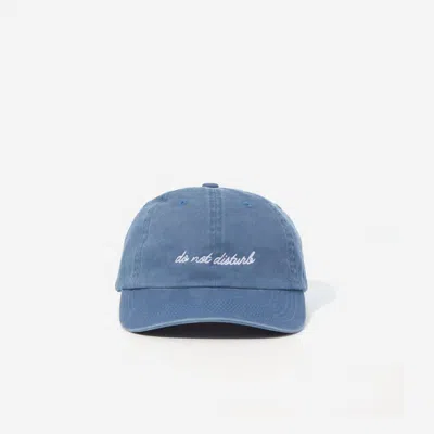 The Sleep Code Women's Embroidered Do Not Disturb Hat In Blue / White