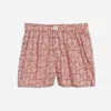 The Sleep Code Women's Ravi Liberty Print Boxer In Anoki Rose In Brown