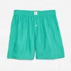 THE SLEEP CODE WOMEN'S RAVI WASHABLE SILK BOXER IN EMERALD CITY