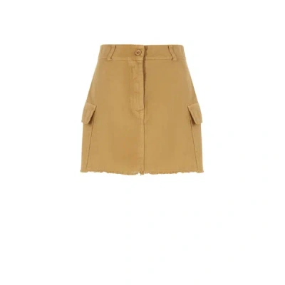 The Social Sunday Cotton Mini Skirt In Yellow