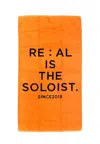 The Soloist X Re:al Luxurious Double Looped Beach Towel In Orange
