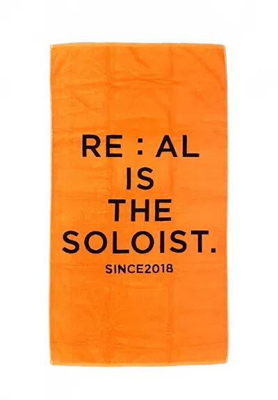 The Soloist X Re:al Luxurious Double Looped Beach Towel In Orange