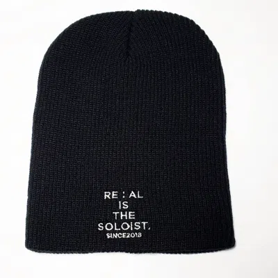 The Soloist X Re:al Men's Straight Knit Beanie Ii In Black