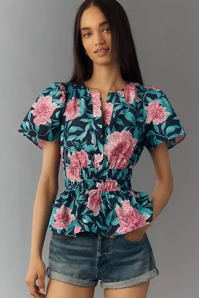The Somerset Collection By Anthropologie Somerset Blouse In Blue