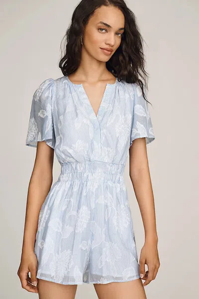 The Somerset Collection By Anthropologie Somerset Deco Romper In Blue