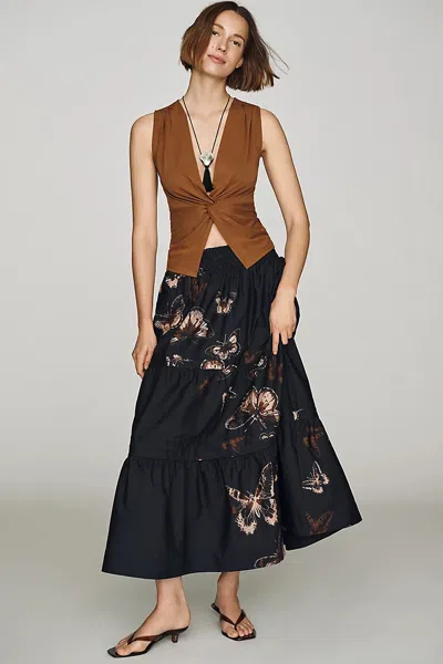 The Somerset Collection By Anthropologie Somerset Maxi Skirt In Black