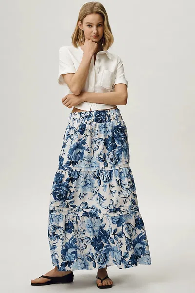 The Somerset Collection By Anthropologie Somerset Maxi Skirt In Blue