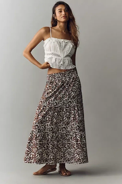 The Somerset Collection By Anthropologie Somerset Maxi Skirt In Brown