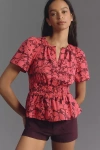 The Somerset Collection By Anthropologie The Somerset Blouse In Pink