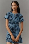 The Somerset Collection By Anthropologie The Somerset Corduroy Mini Dress In Blue