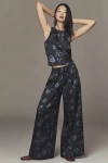 The Somerset Collection By Anthropologie The Somerset Jacquard Full-length Pull-on Trousers In Multi