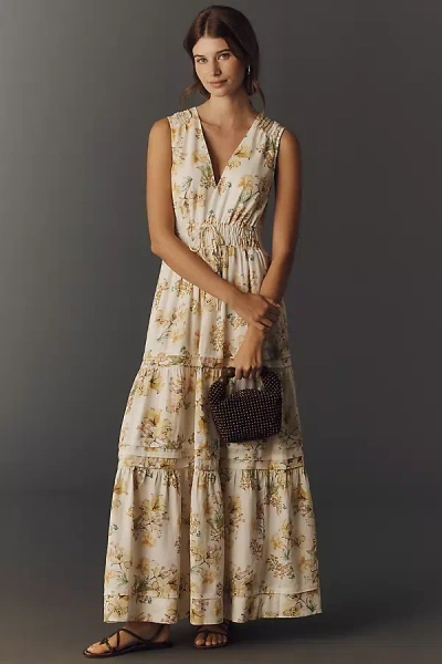 The Somerset Collection By Anthropologie The Somerset Linen Sleeveless Maxi Dress In White
