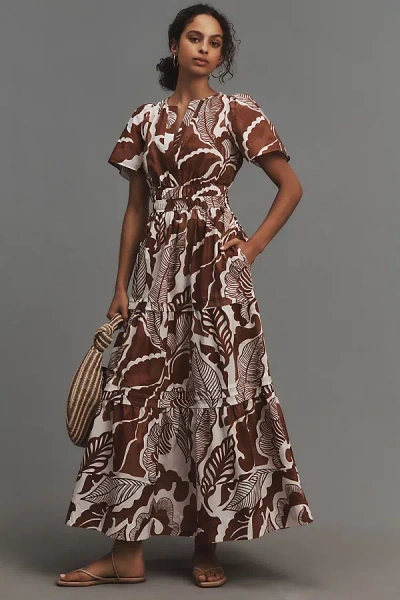 The Somerset Collection By Anthropologie The Somerset Maxi Dress In Brown