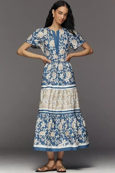 The Somerset Collection By Anthropologie The Somerset Maxi Dress In Gold