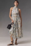 The Somerset Collection By Anthropologie The Somerset Maxi Dress: Halter Edition In Blue